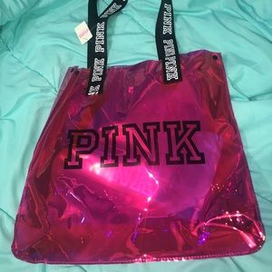 Victoria's Secret PINK Iridescent  Tote &Pouch Set